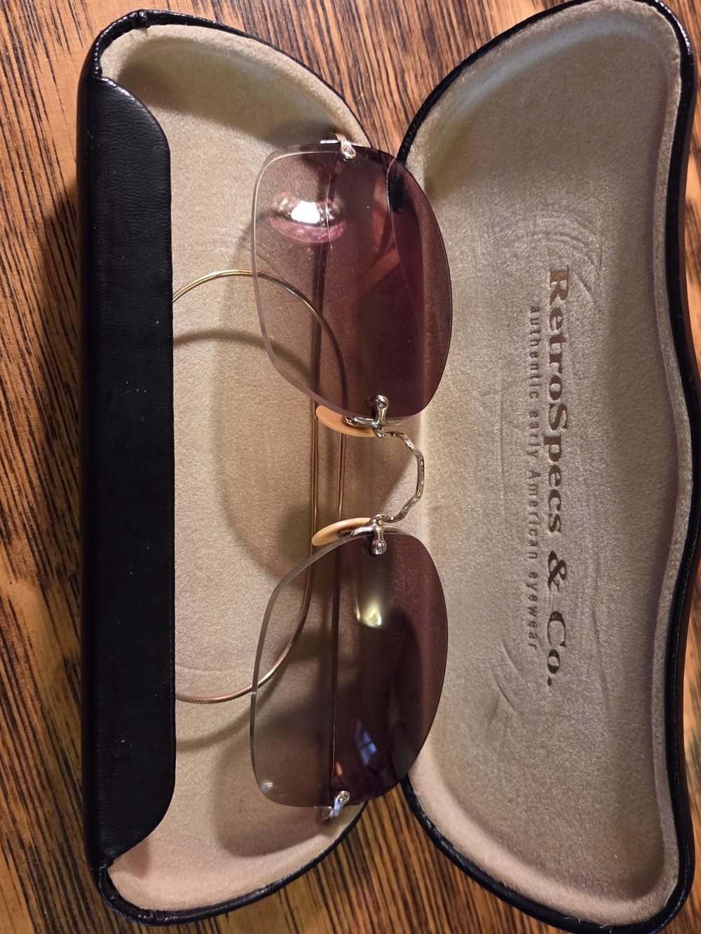 Rimless Sunglasses with Brown Gradient Lenses